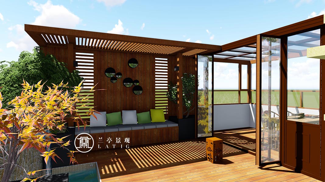 青岛屋顶花园设计-龙湖锦璘原著屋顶花园设计