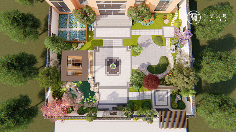 青岛私家花园设计-胶州私家小院庭院设计
