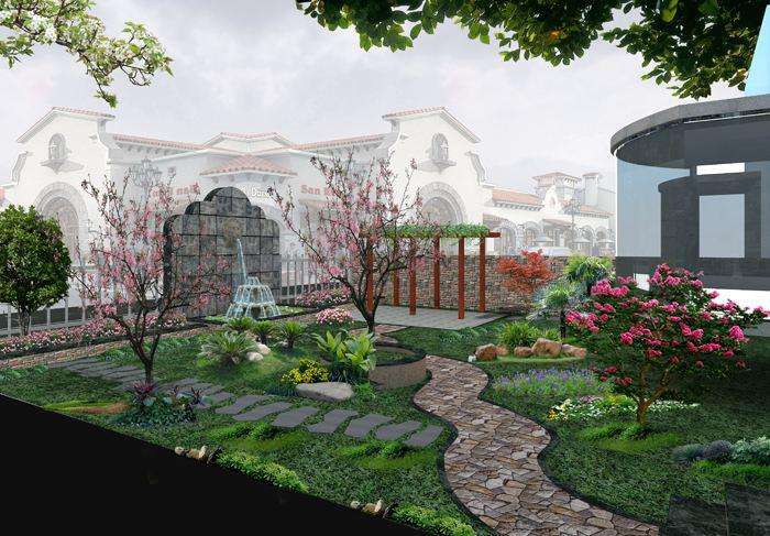 青岛别墅庭院设计,青岛庭院设计
