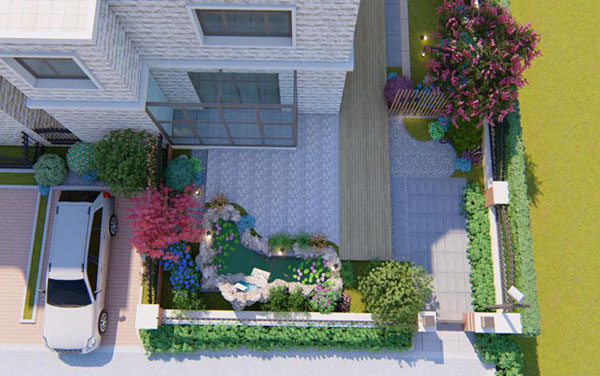 别墅花园设计施工案例 | 230平现代风格花园空间营造
